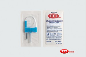 Güvenlikli Kelebek Set Luer Adaptör 23G