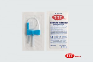 Güvenlikli Kelebek Set Luer Adaptör 23G